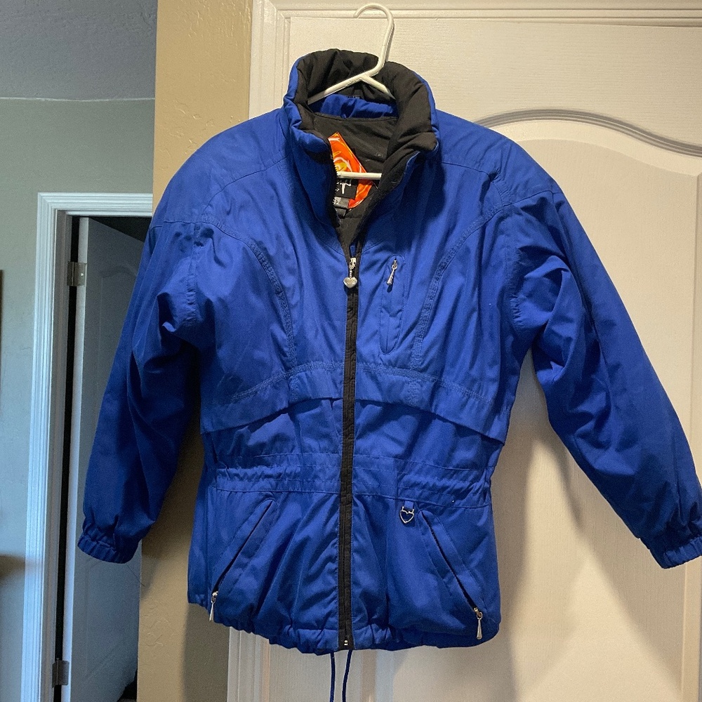 Womens size 12 Obermeyer ski coat with hidden hood .